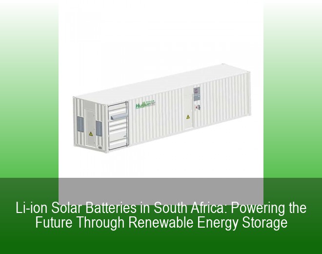 Li-ion Solar Batteries in South Africa: Powering the Future Through Renewable Energy Storage